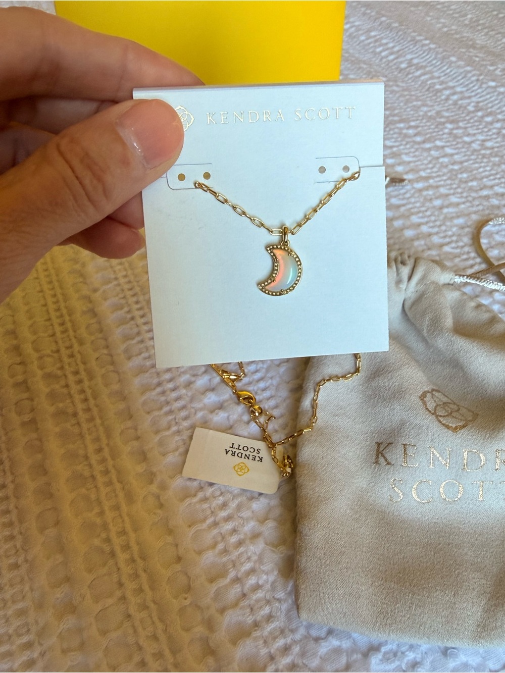 Kendra Scott Gold Crescent Moon Necklace - Picture 6 of 8
